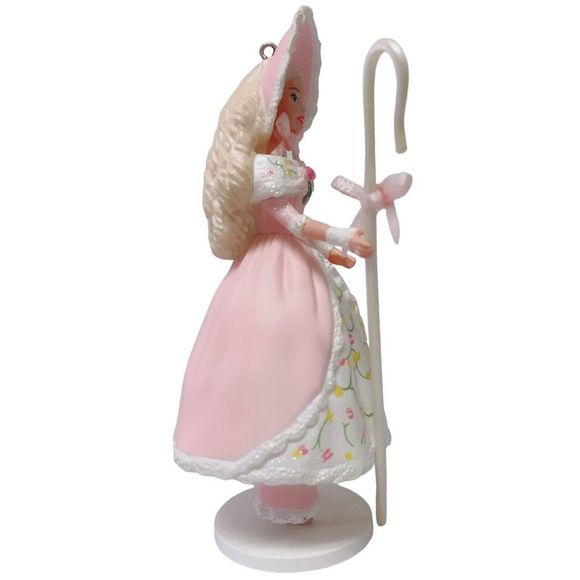 BARBIE Little Bo Peep Doll Hallmark Ornament Christmas Pink Dress Hat Staff 1998 - Picture 3 of 7